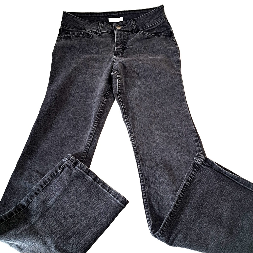 Lee Riders Bootcut Mid Rise Black Denim Jeans Women's‎ 6 Inseam 31" Y2K Goth
